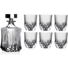   Whiskys kristály pohár készlet, üveggel, 7 részes, Adagio - Ingyenes szállítással 