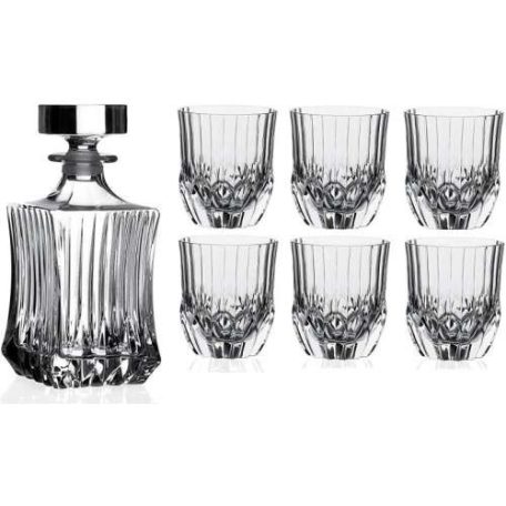 Whiskys kristály pohár készlet, üveggel, 7 részes, Adagio - Ingyenes szállítással 