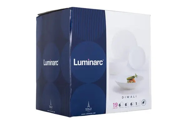 Luminarc Diwali, fehér, 19 részes étkészlet - Ingyenes szállítással